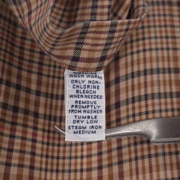 RALPH LAUREN Men's Shirt BLAKE Size XL Plaid Brown Cotton Check Button Down LS - Picture 9 of 9